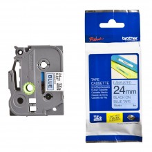 Brother TZe-551 Labelling Tape – Black on Blue, 24mm wide Standard Laminated